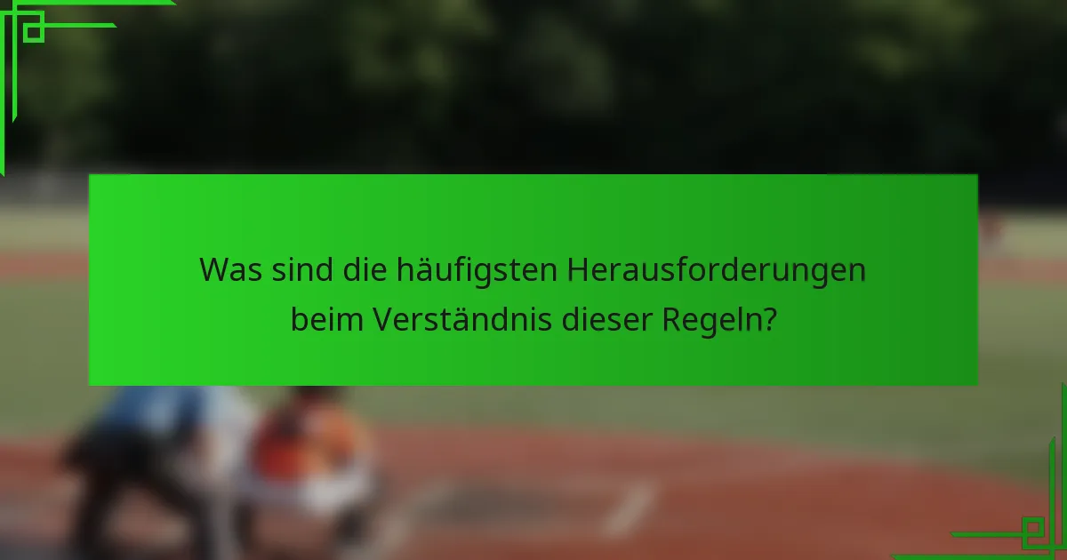 Was sind die häufigsten Herausforderungen beim Verständnis dieser Regeln?